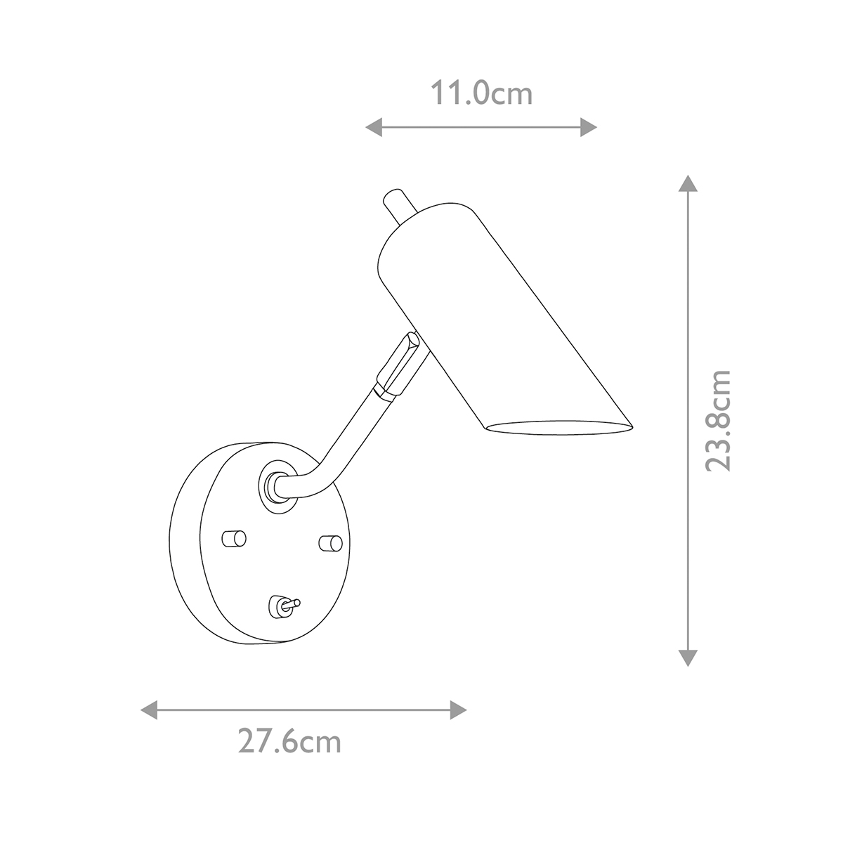 Бра с цилиндрическим плафоном и круглым основанием с выключателем Elstead Lighting в Липецке
