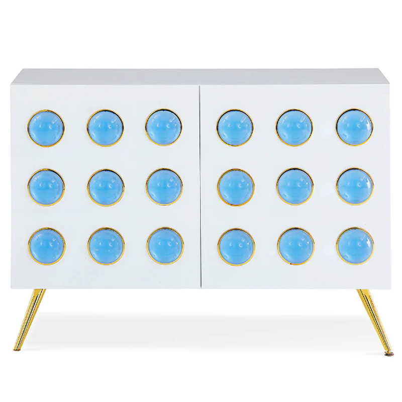 Буфет Jonathan Adler Globo Lucite Cabochon Cabinet Белый Золотой Голубой Буфет Jonathan Adler Globo Lucite Cabochon Cabinet Белый Золотой Голубой в Липецке | Loft Concept