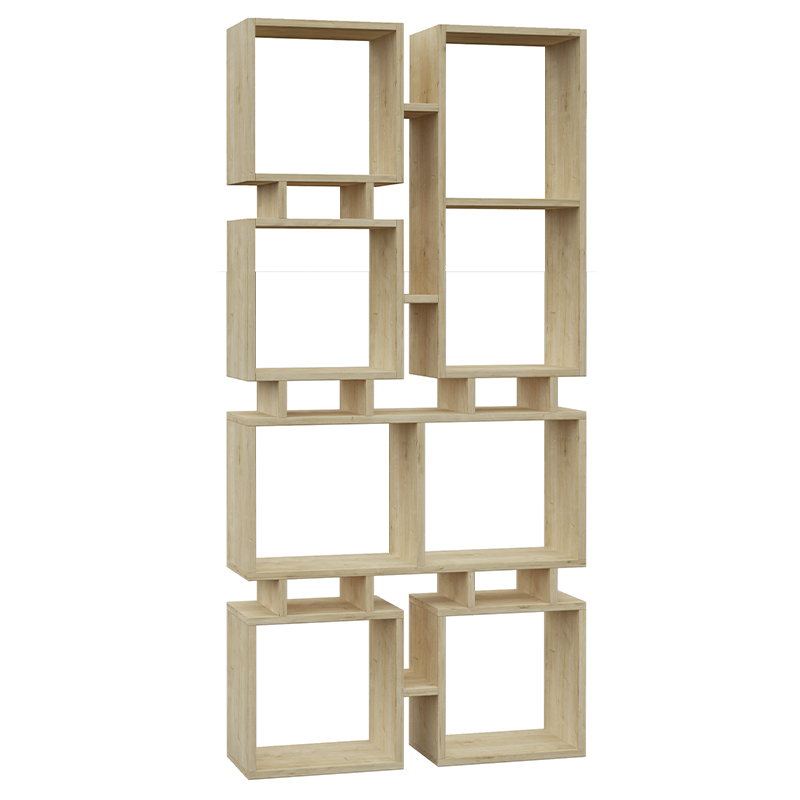 Стеллаж прямой цвета древесины с 8-ю открытыми полками RAIL BOOKCASE NO.1 OAK Древесина Стеллаж прямой цвета древесины с 8-ю открытыми полками RAIL BOOKCASE NO.1 OAK Древесина в Липецке | Loft Concept