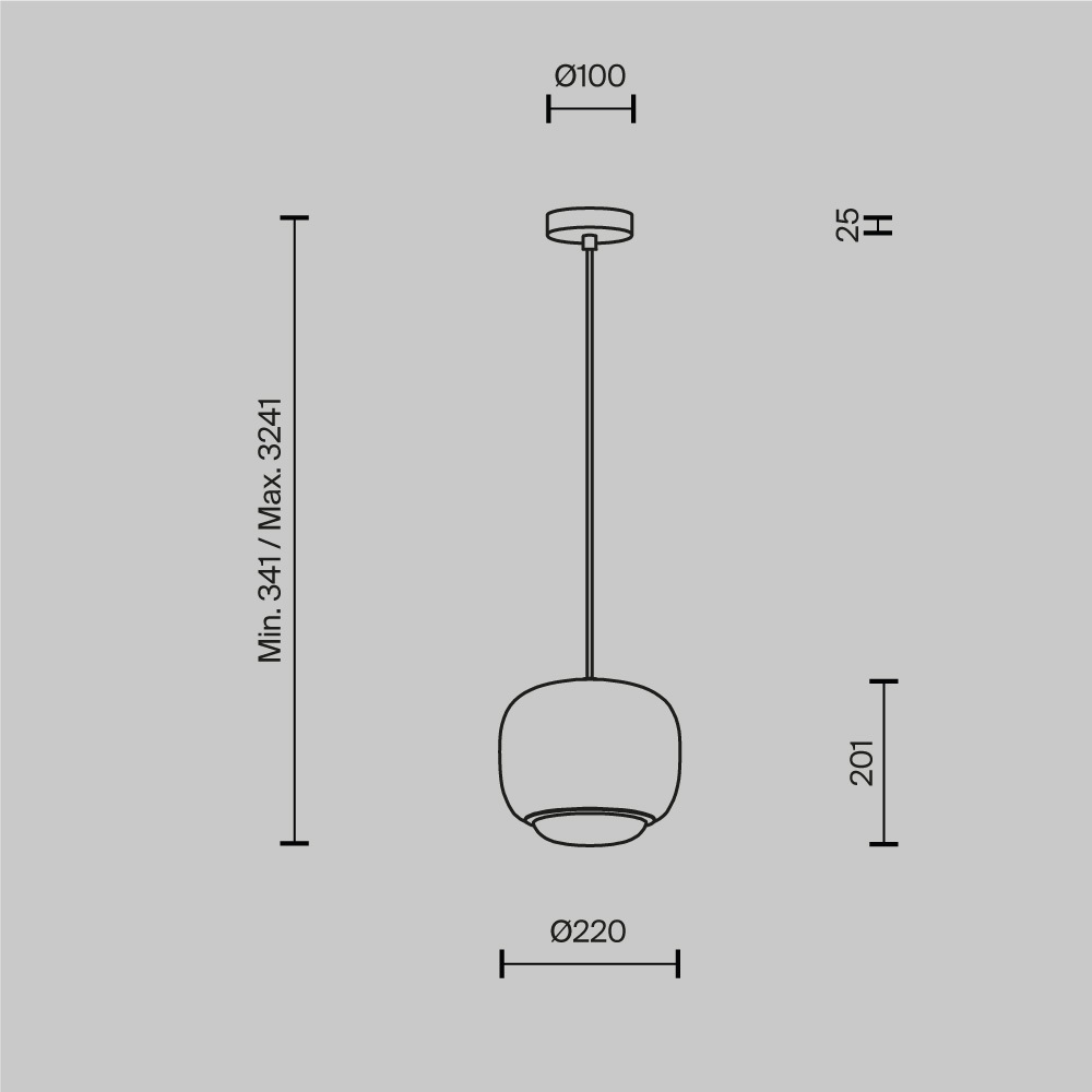 Подвесной светильник Brio Черный 3000К 12Вт в Липецке