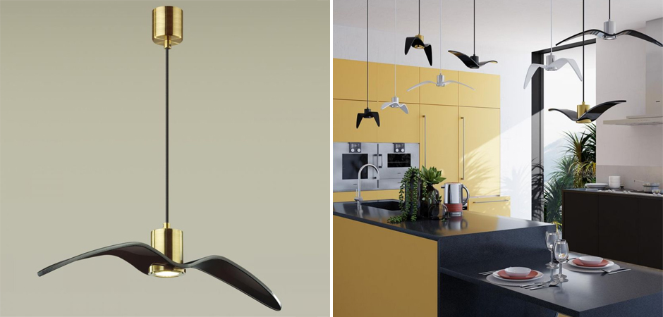 Подвесной светильник Seagull Average Gold черный Подвесной светильник Seagull Average Gold черный - Loft-Concept в Липецке