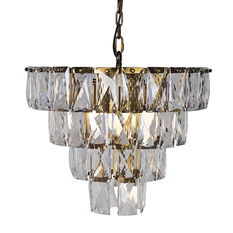 Люстра Tiers Crystal Light Chandelier brass 7 Латунь Люстра Tiers Crystal Light Chandelier brass 7 Латунь в Липецке | Loft Concept