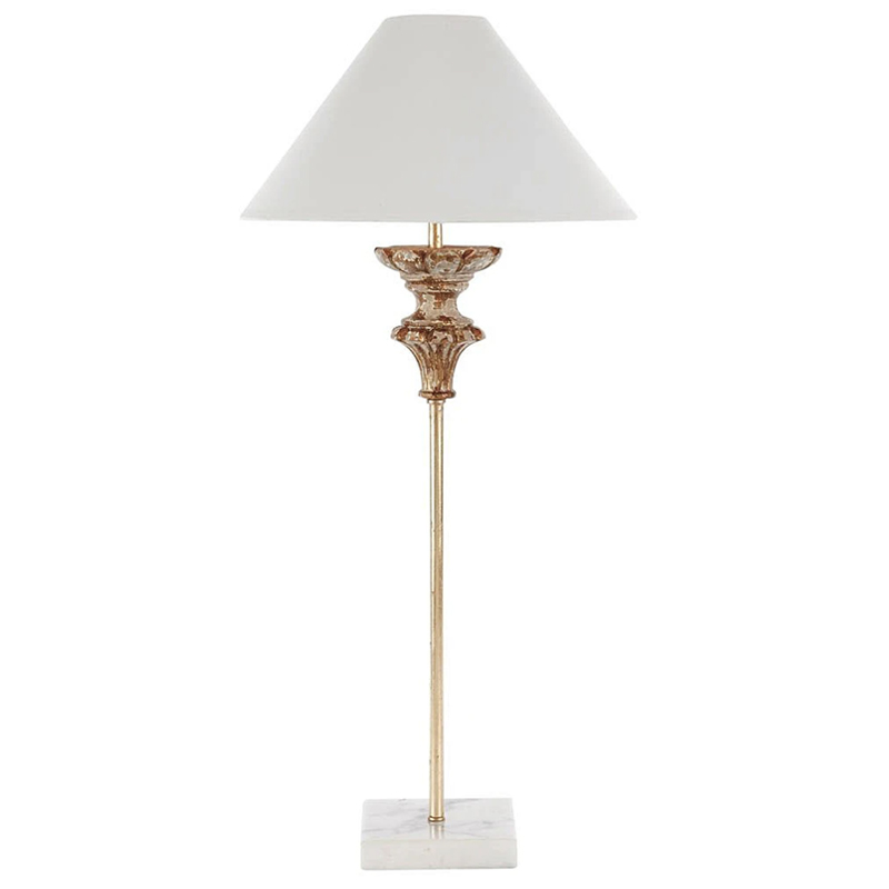 Настольная лампа Gilbert Provence Table lamp Белый Коричневый винтаж Настольная лампа Gilbert Provence Table lamp Белый Коричневый винтаж в Липецке | Loft Concept