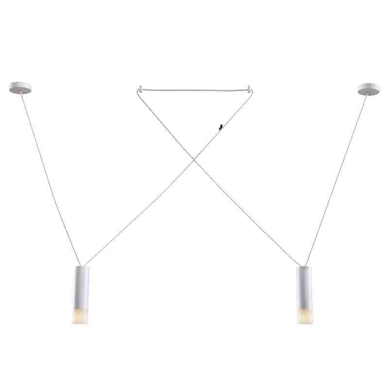 Wireflow LED White Suspension lam 2 патрона Белый Wireflow LED White Suspension lam 2 патрона Белый в Липецке | Loft Concept