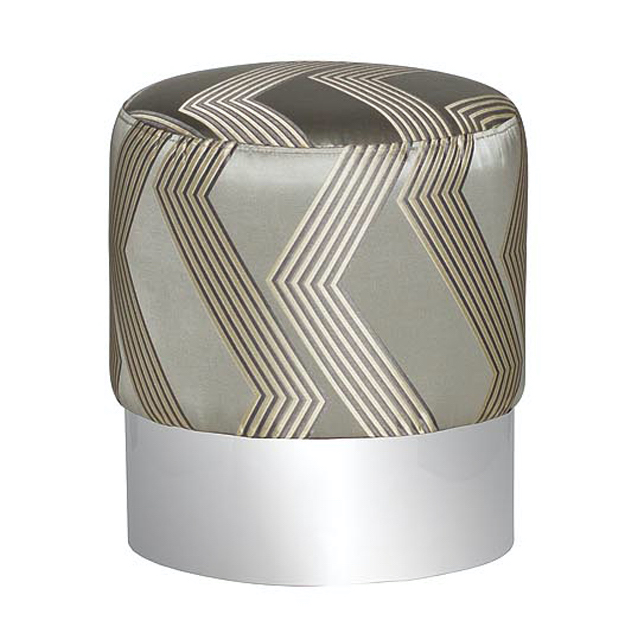 Пуф Silver Chevron Puff Бежево-серый Серебряный Пуф Silver Chevron Puff Бежево-серый Серебряный в Липецке | Loft Concept