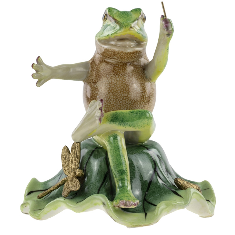 Статуэтка Frog Bandmaster Зеленый Золотой Статуэтка Frog Bandmaster Зеленый Золотой в Липецке | Loft Concept