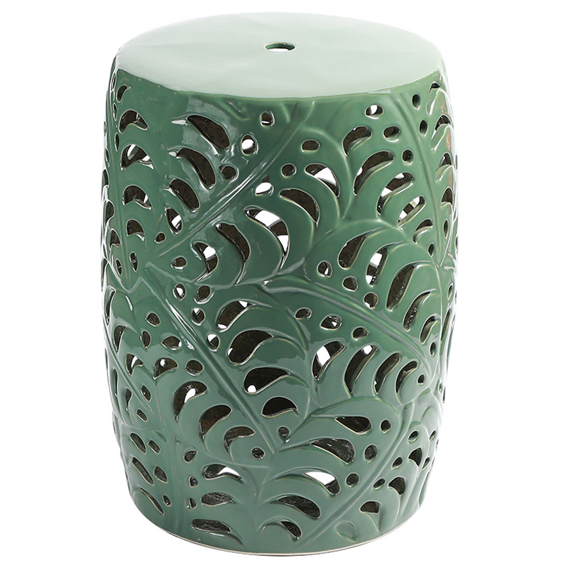 Керамический табурет Green Leaves Ceramic Stool Зеленый шалфей Керамический табурет Green Leaves Ceramic Stool Зеленый шалфей в Липецке | Loft Concept