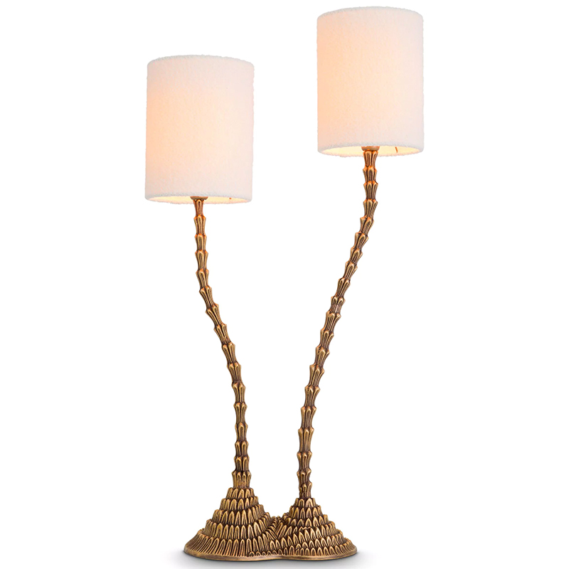 Настольная лампа Eichholtz Table Lamp Forenza Латунь Белый Настольная лампа Eichholtz Table Lamp Forenza Латунь Белый в Липецке | Loft Concept