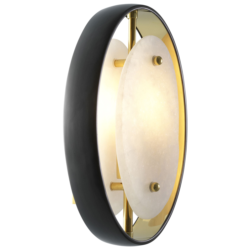 Бра Eichholtz Wall Lamp Trissoni Глянцевое золото Прозрачный Белый Бра Eichholtz Wall Lamp Trissoni Глянцевое золото Прозрачный Белый в Липецке | Loft Concept