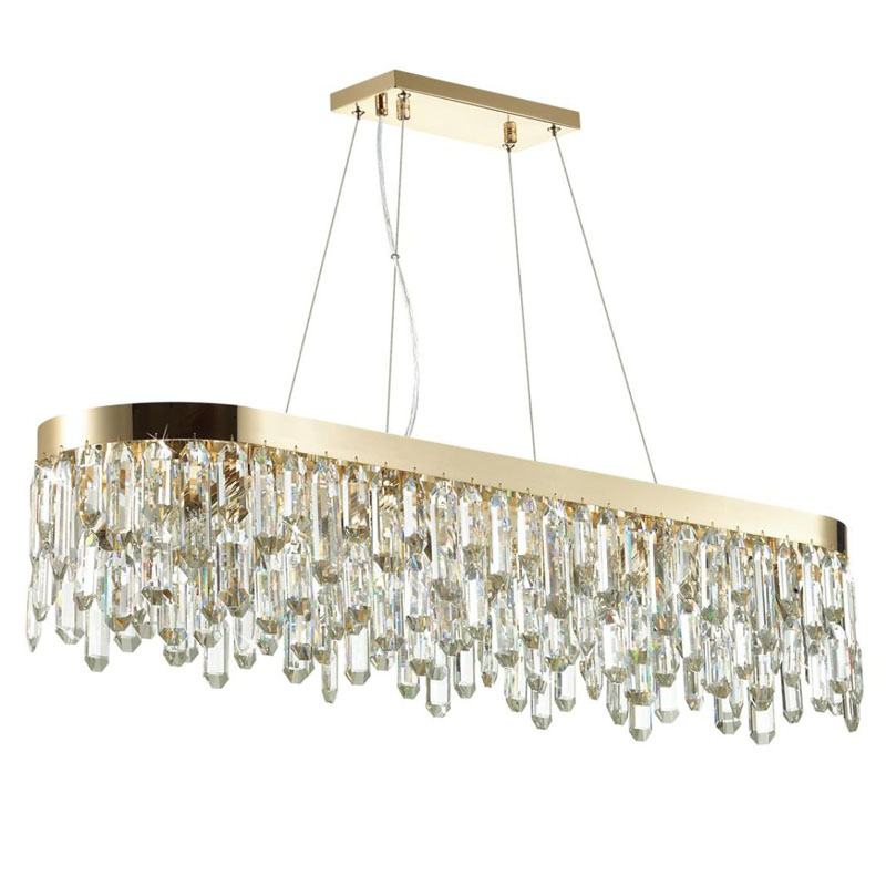 Люстра Crystal Polyhedrons Linear Gold Глянцевое золото Прозрачное Стекло Люстра Crystal Polyhedrons Linear Gold Глянцевое золото Прозрачное Стекло в Липецке | Loft Concept