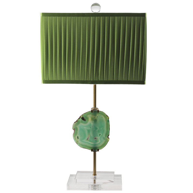 Настольная лампа Green Agate Design Table Lamp Зеленый Латунь Прозрачное Стекло Настольная лампа Green Agate Design Table Lamp Зеленый Латунь Прозрачное Стекло в Липецке | Loft Concept