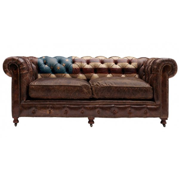 Диван Chesterfield Rebel Sofa Stars & Stripes Andrew Martin Коричневый Диван Chesterfield Rebel Sofa Stars & Stripes Andrew Martin Коричневый в Липецке | Loft Concept