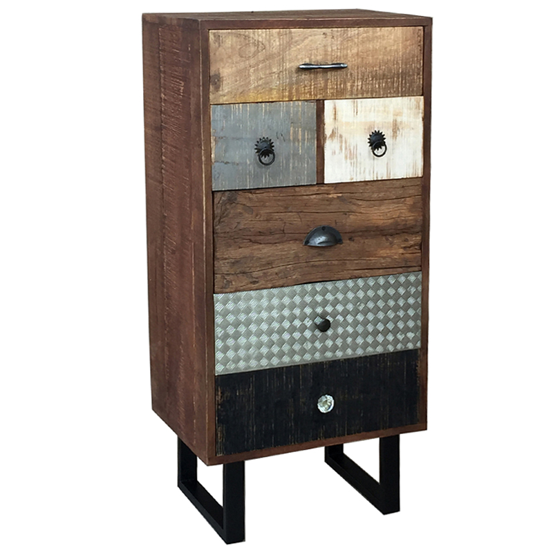 Высокий комод ручной работы Handmade Wooden Коричневый Серебряный Черный Серый Белый Высокий комод ручной работы Handmade Wooden Коричневый Серебряный Черный Серый Белый в Липецке | Loft Concept