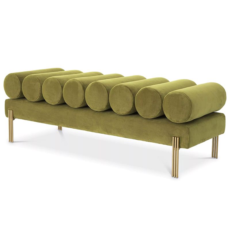 Банкетка Eichholtz Bench Oxley Green Зеленый Латунь Банкетка Eichholtz Bench Oxley Green Зеленый Латунь в Липецке | Loft Concept