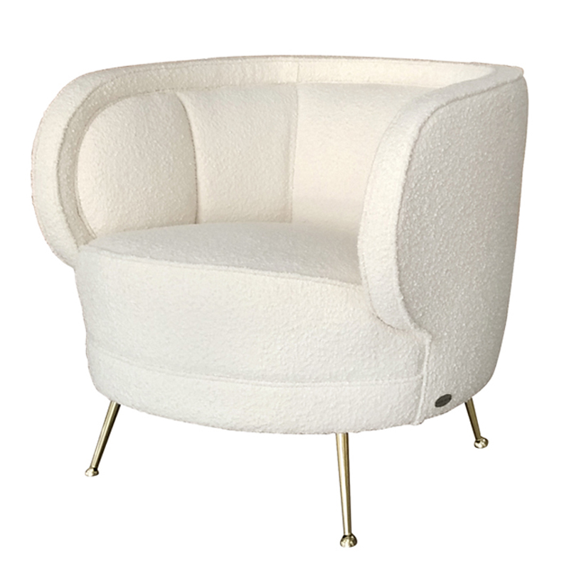 Кресло Boucle Teana Armchair Белый Кресло Boucle Teana Armchair Белый в Липецке | Loft Concept