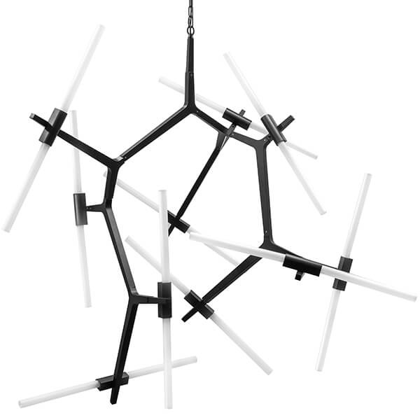 Люстра Агнес Chandelier Black 20 Белый Черный Люстра Агнес Chandelier Black 20 Белый Черный в Липецке | Loft Concept