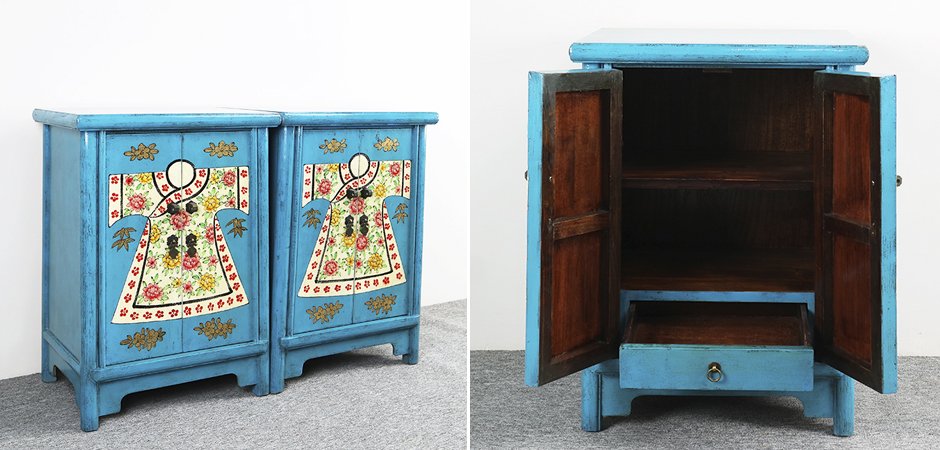 Тумба Chinese Pattern Blue Тумба Chinese Pattern Blue - Loft-Concept в Липецке