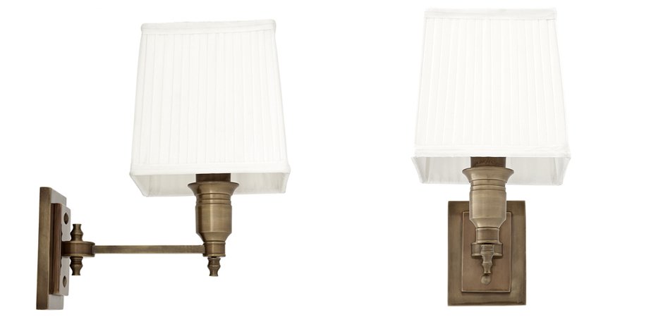 Бра Wall Lamp Lexington Single Brass+White Бра Wall Lamp Lexington Single Brass+White - Loft-Concept в Липецке
