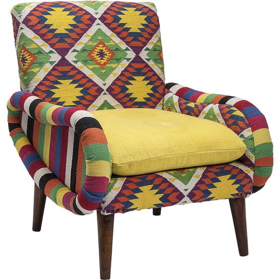 Кресло Ethnotica Kelim Chair Мульти Кресло Ethnotica Kelim Chair Мульти в Липецке | Loft Concept