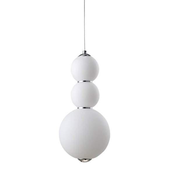 Люстра PEARLS Suspension Pendant Lamp D Белый Хром Люстра PEARLS Suspension Pendant Lamp D Белый Хром в Липецке | Loft Concept