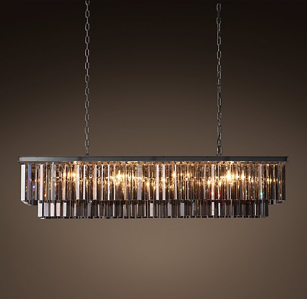 Люстра RH 1920s Odeon Smoke Glass Fringe Black iron 125 Черный Люстра RH 1920s Odeon Smoke Glass Fringe Black iron 125 Черный в Липецке | Loft Concept