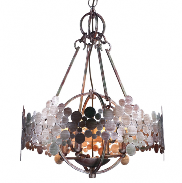 Люстра Round Iron Shod Chandelier Темная медь Люстра Round Iron Shod Chandelier Темная медь в Липецке | Loft Concept
