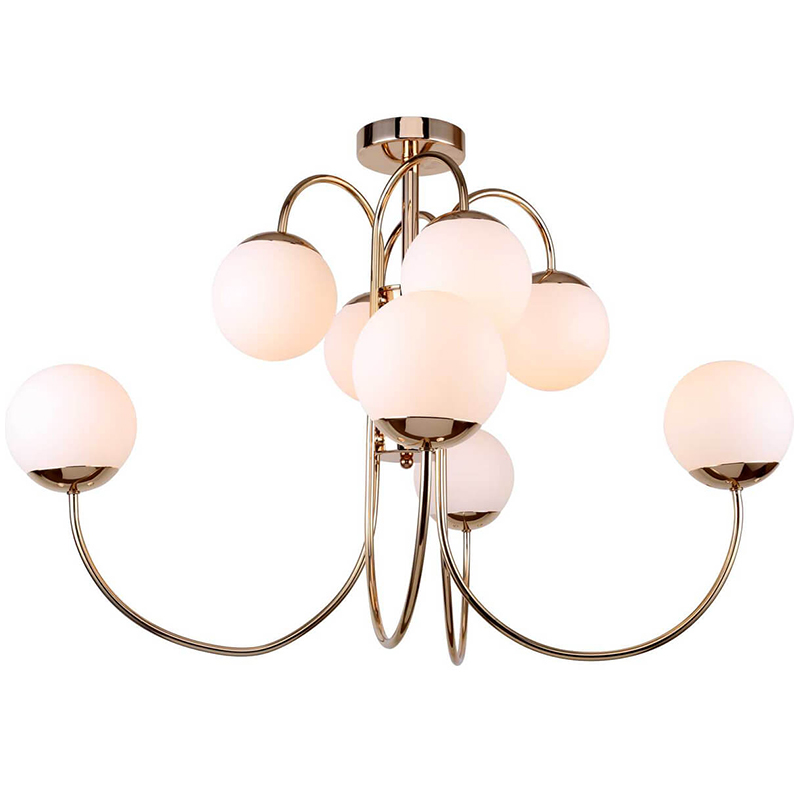 Люстра Amalthea Chandelier 8 Золотой Белый Люстра Amalthea Chandelier 8 Золотой Белый в Липецке | Loft Concept