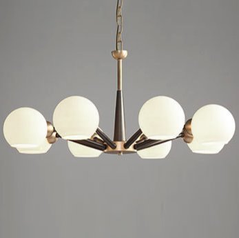 Люстра Thalia chandelier White glass Золотой Белый Черный Люстра Thalia chandelier White glass Золотой Белый Черный в Липецке | Loft Concept