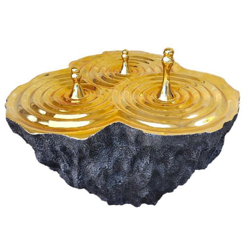 Дизайнерский Кофейный стол Golden Drops Coffee Table Глянцевое золото Черный Дизайнерский Кофейный стол Golden Drops Coffee Table Глянцевое золото Черный в Липецке | Loft Concept