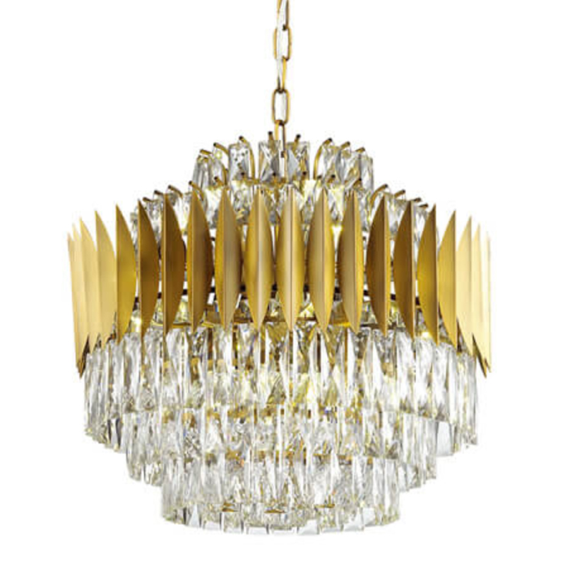 Люстра KEBO KING CHANDELIER 55 Латунь Прозрачное Стекло Люстра KEBO KING CHANDELIER 55 Латунь Прозрачное Стекло в Липецке | Loft Concept