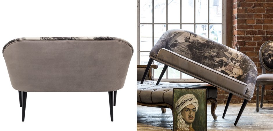 Диван Sofa Bengal gray landscape Диван Sofa Bengal gray landscape - Loft-Concept в Липецке