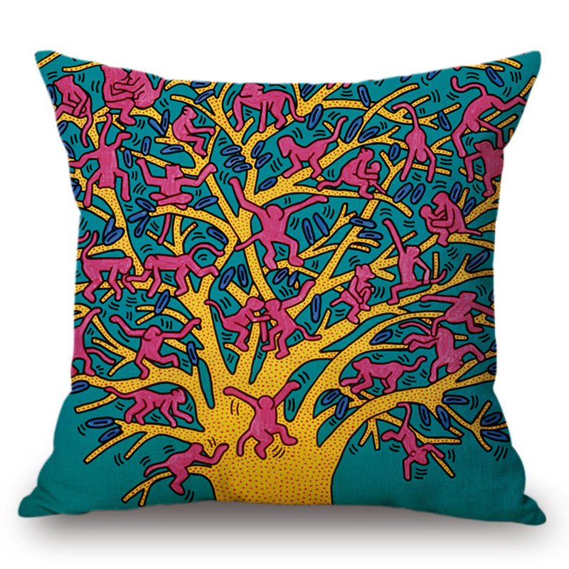 Подушка Keith Haring 8 Мульти Подушка Keith Haring 8 Мульти в Липецке | Loft Concept