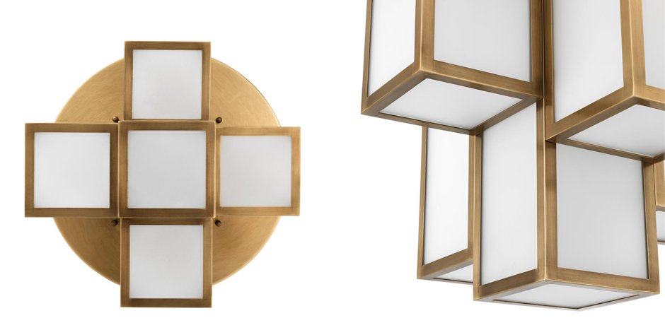 Потолочный светильник Eichholtz Ceiling Lamp Axel Antique brass Потолочный светильник Eichholtz Ceiling Lamp Axel Antique brass - Loft-Concept в Липецке