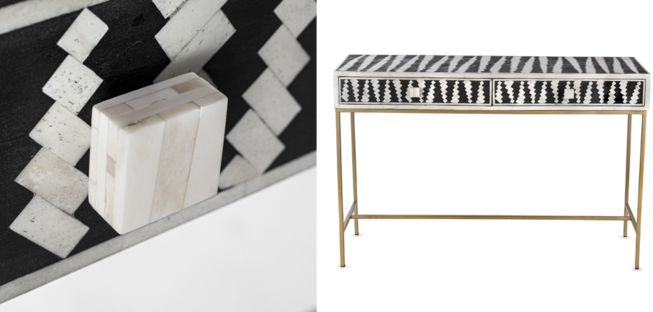 Консоль Mandika Bone Inlay Console Консоль Mandika Bone Inlay Console - Loft-Concept в Липецке