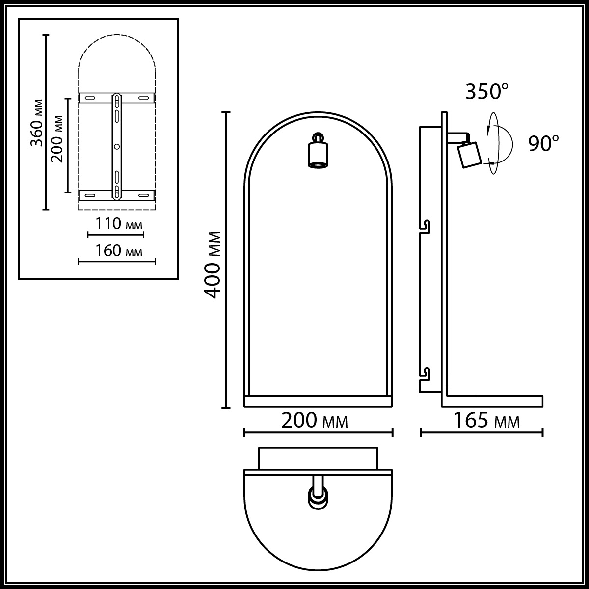 Настенный светильник зеленого цвета с бронзовой рамкой овальной формы с полкой Herbarium  в Липецке
