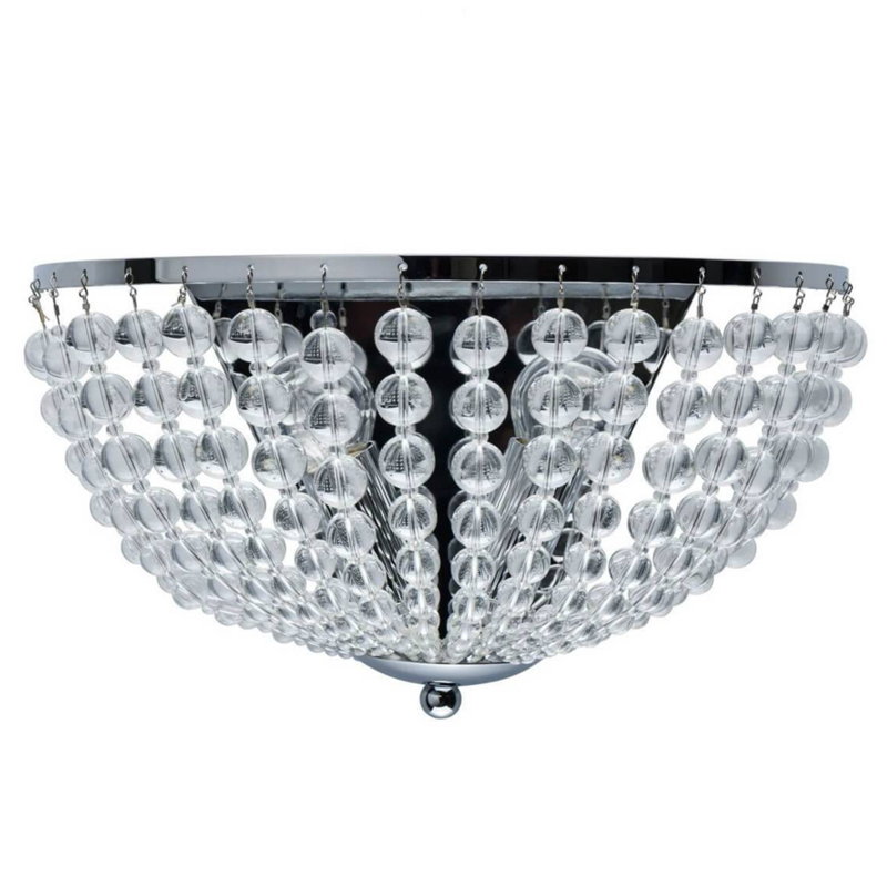 Бра Virginia Clear Beads Wall Lamp chrome Хром Прозрачное Стекло Бра Virginia Clear Beads Wall Lamp chrome Хром Прозрачное Стекло в Липецке | Loft Concept