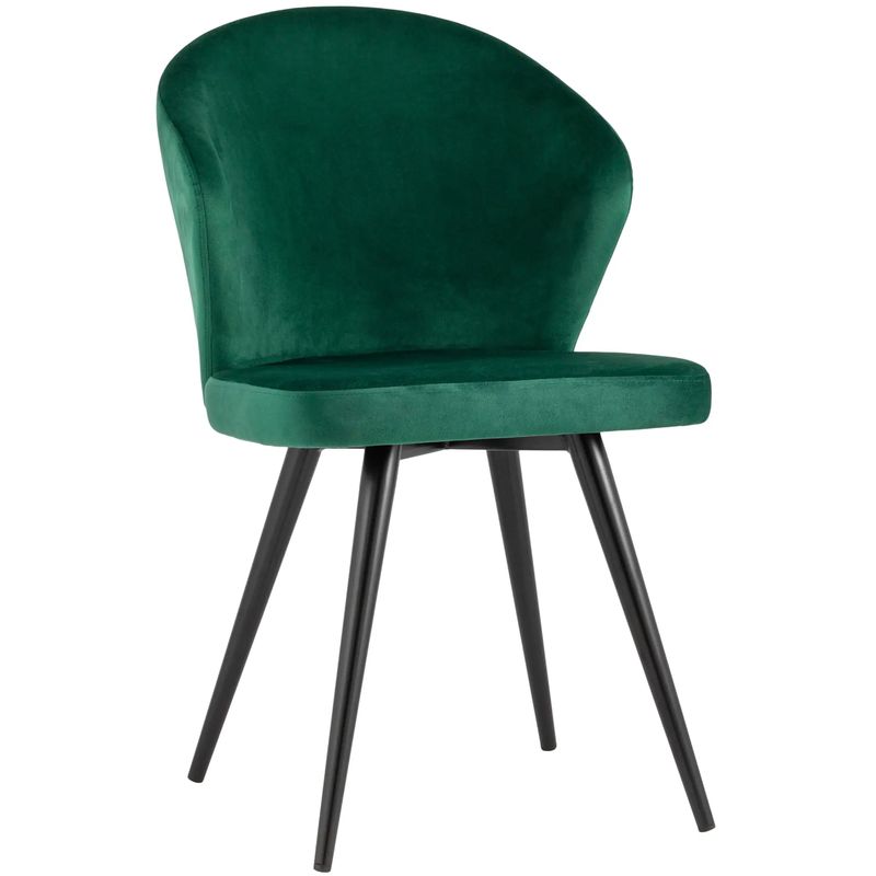 Стул Зеленый Бархат Volante Chair Зеленый Черный Стул Зеленый Бархат Volante Chair Зеленый Черный в Липецке | Loft Concept