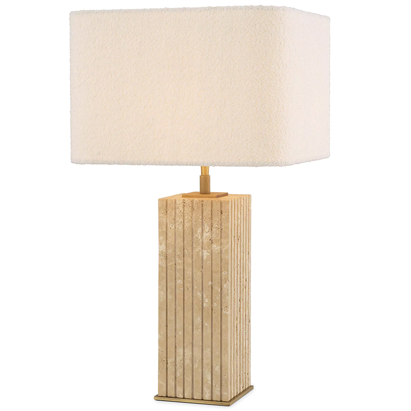 Настольная лампа Eichholtz Table Lamp Giova Square Бежево-серый Белый Настольная лампа Eichholtz Table Lamp Giova Square Бежево-серый Белый в Липецке | Loft Concept