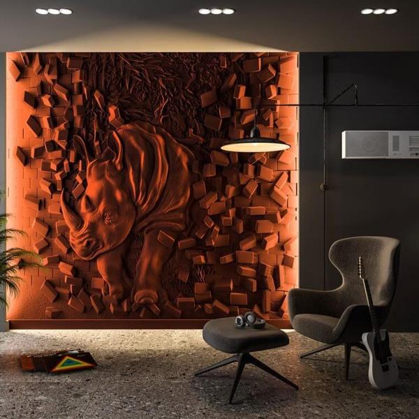 Барельеф RHINOCER  в Липецке | Loft Concept 
