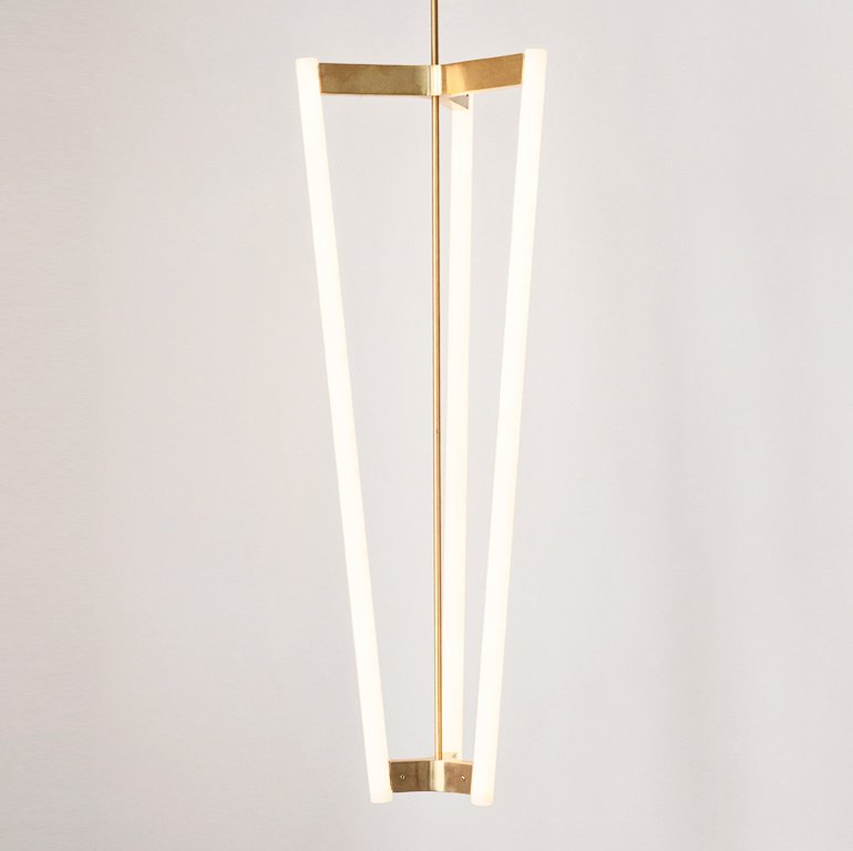 Люстра Michael Anastassiades TUBE CHANDELIER Латунь Белый Люстра Michael Anastassiades TUBE CHANDELIER Латунь Белый в Липецке | Loft Concept