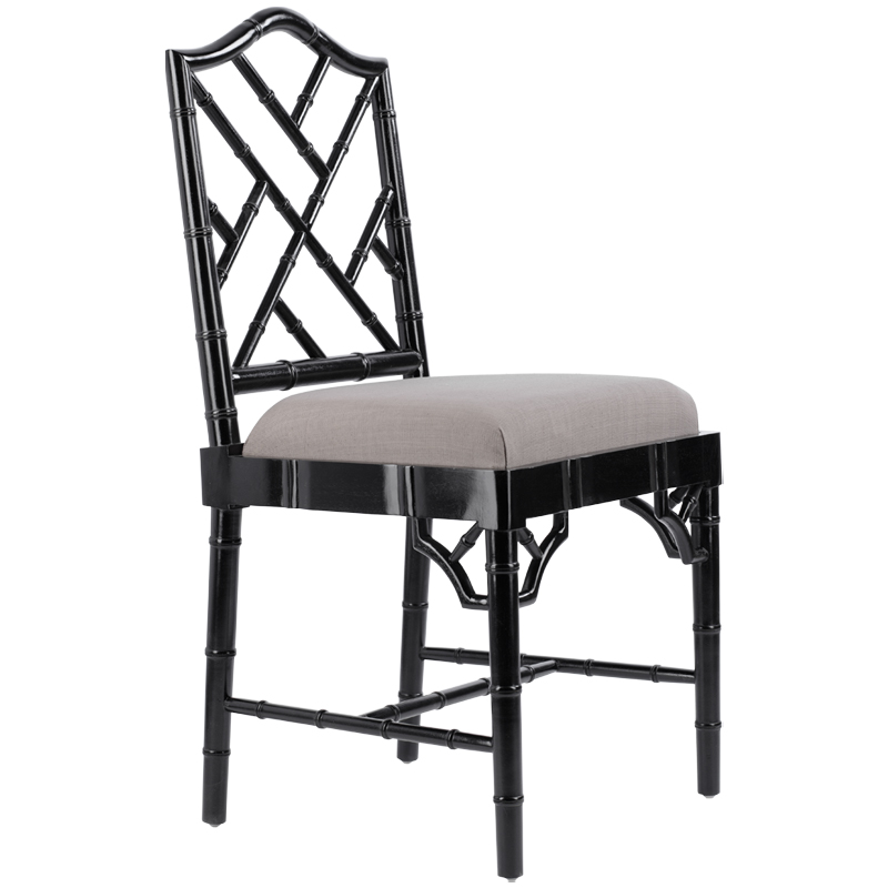 Black Chippendale Chair Черный Бежево-серый в Липецке | Loft Concept 