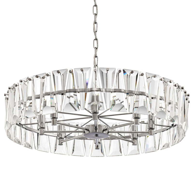 Люстра Ruby Crystal Chandelier Chrome 75 Хром Прозрачное Стекло Люстра Ruby Crystal Chandelier Chrome 75 Хром Прозрачное Стекло в Липецке | Loft Concept
