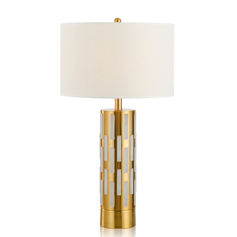 Настольная лампа Art Deco Brass Reading Table Lamp Золотой Белый Настольная лампа Art Deco Brass Reading Table Lamp Золотой Белый в Липецке | Loft Concept
