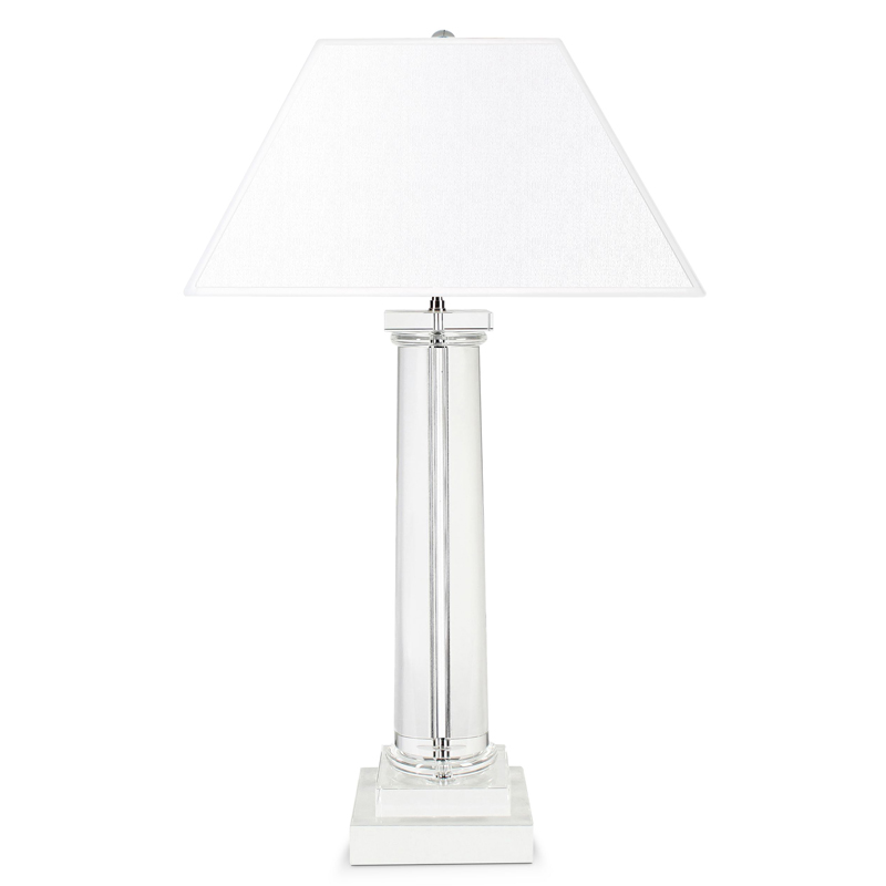 Настольная лампа Eichholtz Table Lamp Kensington Прозрачный Белый Никель Настольная лампа Eichholtz Table Lamp Kensington Прозрачный Белый Никель в Липецке | Loft Concept