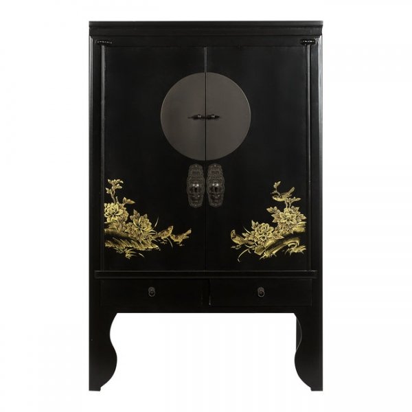 Шкаф Chinese Bird Black Черный Шкаф Chinese Bird Black Черный в Липецке | Loft Concept