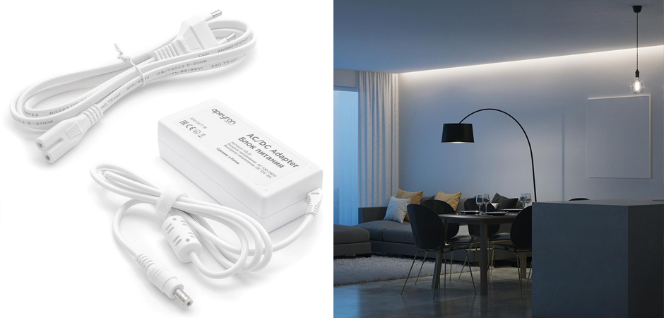 Комплект светодиодной ленты 14,4W/m 60LED/m 5050SMD холодный белый 1M Комплект светодиодной ленты 14,4W/m 60LED/m 5050SMD холодный белый 1M - Loft-Concept в Липецке