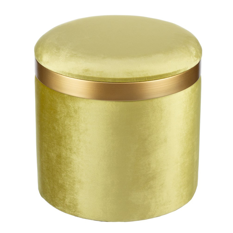 Пуф Golden Belt Pistachio фисташковый Салатовый Золотой Пуф Golden Belt Pistachio фисташковый Салатовый Золотой в Липецке | Loft Concept