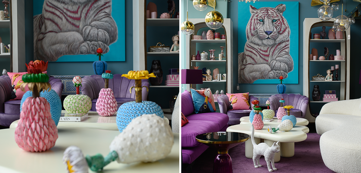 Статуэтка тропический фрукт Tropical Fruit Blue Yellow - фото