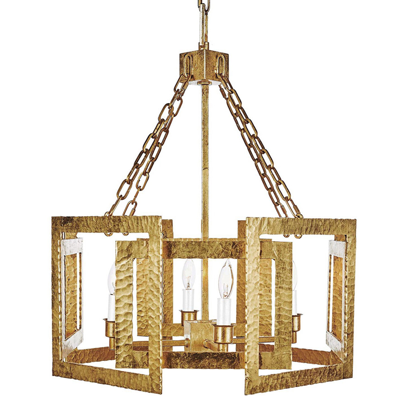 Люстра Textured Cage Pendant Lamp Gold Chandelier Золотой Люстра Textured Cage Pendant Lamp Gold Chandelier Золотой в Липецке | Loft Concept