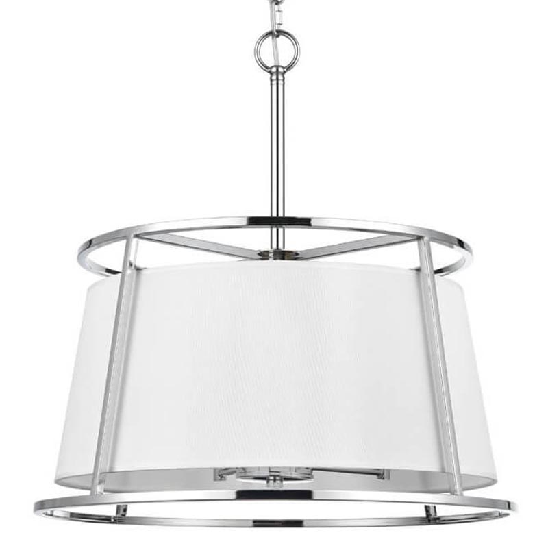 Люстра Alexis Chandelier 50 Хром Белый Люстра Alexis Chandelier 50 Хром Белый в Липецке | Loft Concept